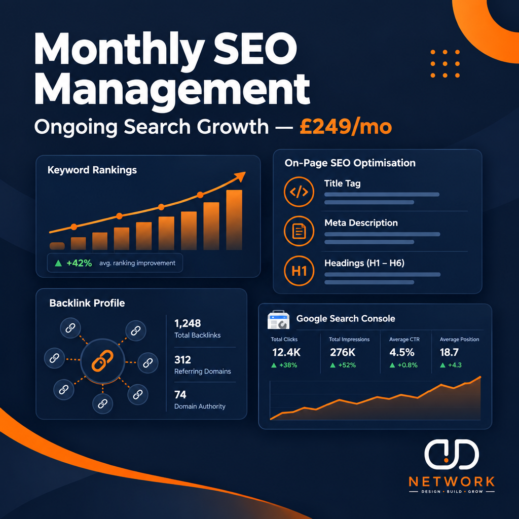 Monthly SEO service from DD Network